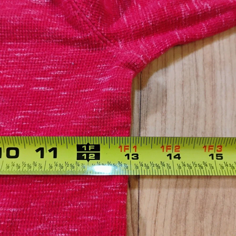 Oshkosh B'gosh Boy's Size 5T Red Qtr Button Thermal Long Sleeve Tee Shirt